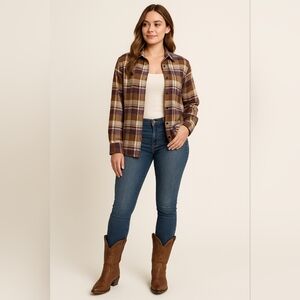 Women’s Alpine Lakes Outfitters Plaid Western Flannel Shirt - Size Medium Fall